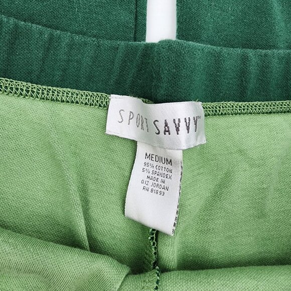 Sport Savvy Women’s Medium Green Hooded Zip-Up Jacket & Matching Pants Set - Picture 3 of 10